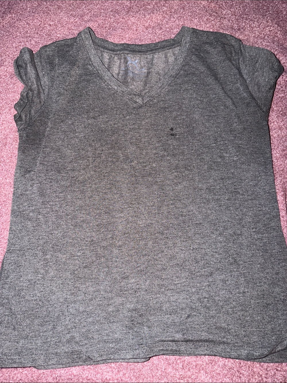 Game Time Women’s Gray V-Neck Short Sleeve Tee